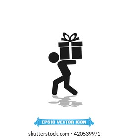 man gift vector icon