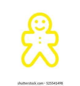 man, gingerbread, toys, vector icon, eps10