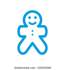 man, gingerbread, toys, vector icon, eps10