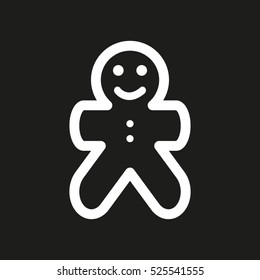 man, gingerbread, toys, vector icon, eps10