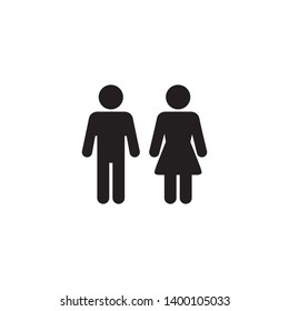 Man and girl icon. Vector