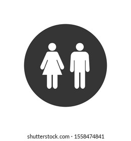 Man and girl icon. Vector illustration