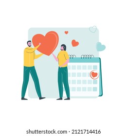 man give love to woman at valentine day