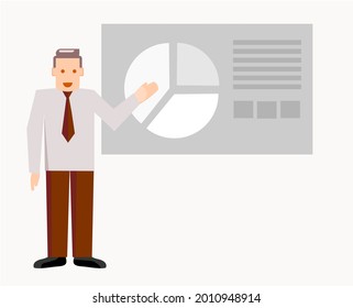 A man give a presentation vector