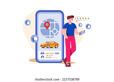 A Man Giving Feedback On The Taxi Service
