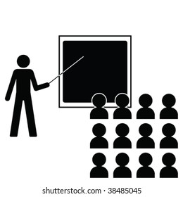 Man giving a presentation with copy space for text