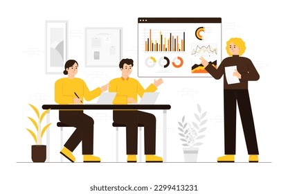 A man giving a presentation to a group of people.