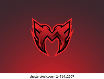 Man gladiator logo, gaming, esport, sport, sports, vector, red color