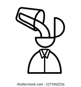 man and glass icon