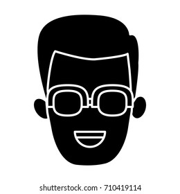 Cartoon Smile Glasses Emoticon Symbol Icon Stock Vector (Royalty Free ...