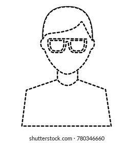 man with glasses avatar profile icon image 
