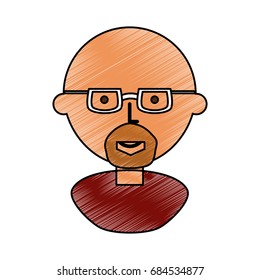 Man with glasses cartoon