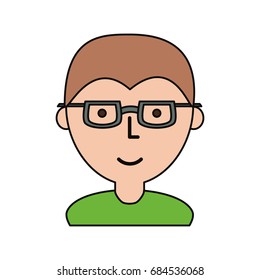Man with glasses cartoon