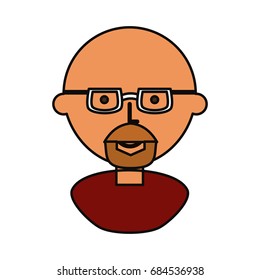 Man with glasses cartoon