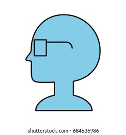 Man with glasses cartoon