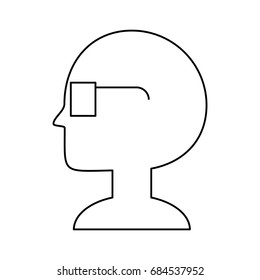 Man with glasses cartoon