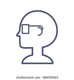 Man with glasses cartoon