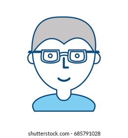 Man with glasses cartoon