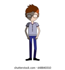 man with glasses and casual clothes