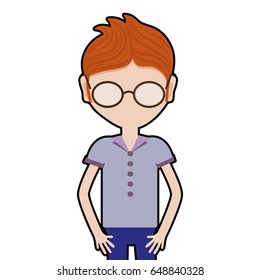 man with glasses and casual clothes