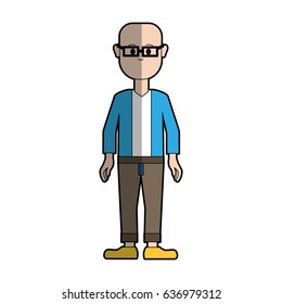 man with glasses and casual wear