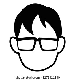 Man with glasses design