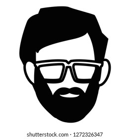 Man with glasses design