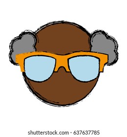 man with glasses icon