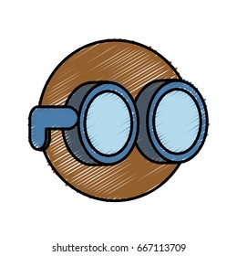man with glasses icon