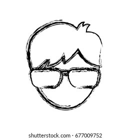 man with glasses icon