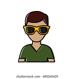 man with glasses icon