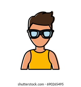 man with glasses icon
