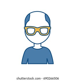 man with glasses icon