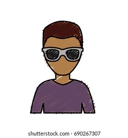 man with glasses icon