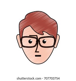 man with glasses icon 
