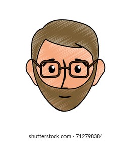 man with glasses icon 