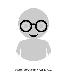 man with glasses icon