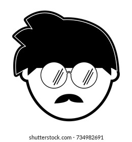 man with glasses icon