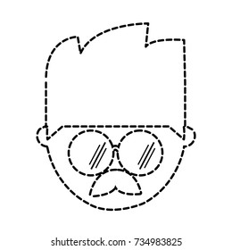 man with glasses icon