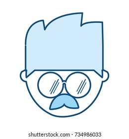man with glasses icon