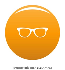 Man glasses icon. Simple illustration of man glasses vector icon for any design orange
