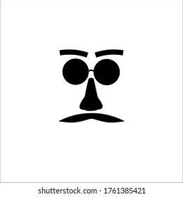 hombre con gafas y bigote icono icono icono ilustración logo