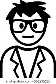 Man with glasses - nerd cartoon