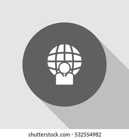 man globe icon vector, can be used for web and mobile design