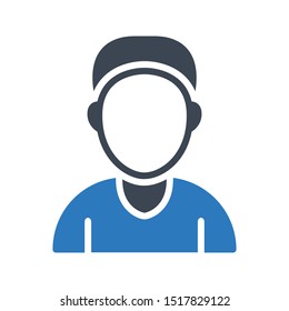 man glyph colour vector icon