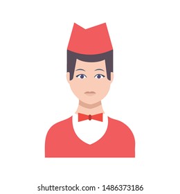 man glyph flat vector icon
