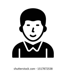 man glyph flat vector icon