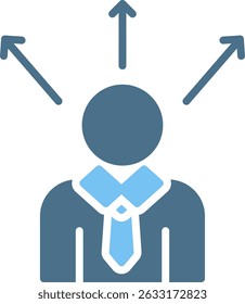 Man Glyph Two Colour Icon