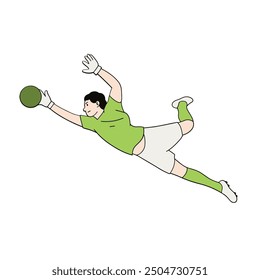 A man Goal keeper Illustration