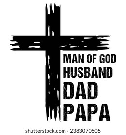 Hombre de Dios Esposo papá Papa regalo jesus diseño de camisetas